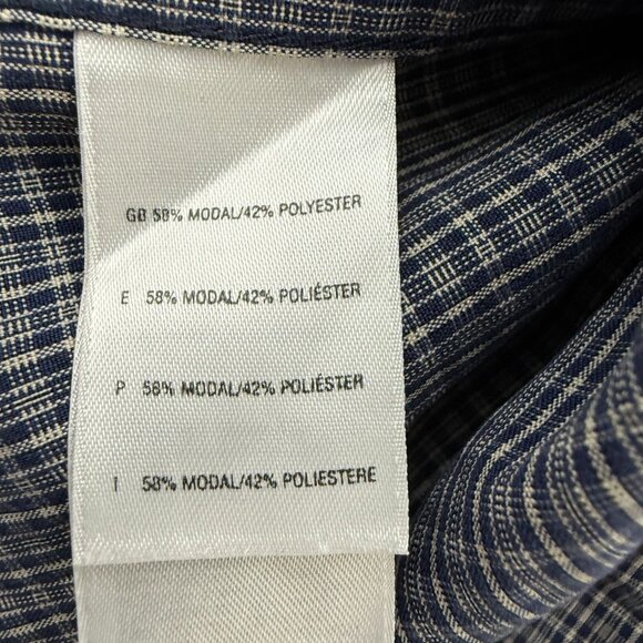 The North Face‎ Shirt Mens L Blue Plaid Long Sleeve Pockets Modal Button-Up Mesh - Picture 9 of 12